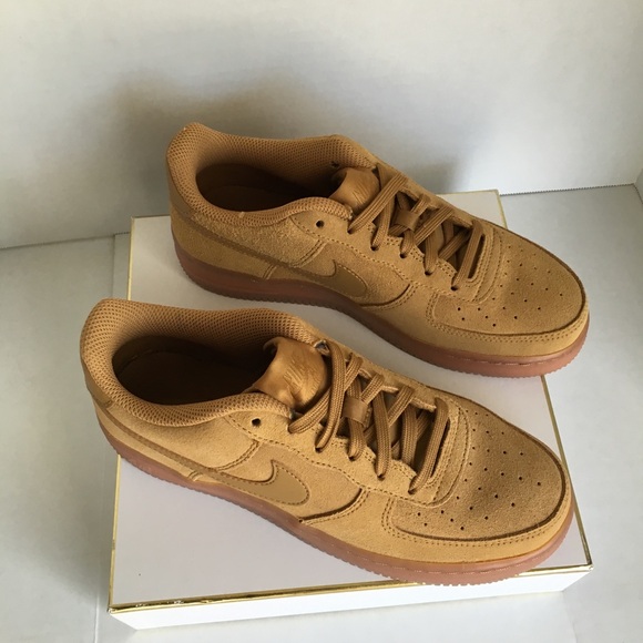 Big Kids Nike Air Force 1 Wheat/Gum Light Brown Boys Size 5.5Y - Picture 5 of 13